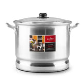 Vaporera Lamex De Aluminio 18 Litros Con Tapa De Vidrio